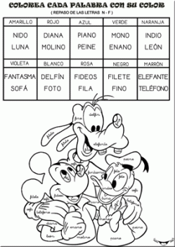 Mayusculas y minusculas N-F