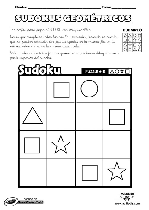 Sudoku, más 350 imágenes para jugar e imprimir