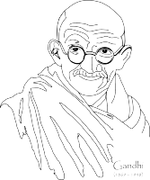 Dibujo de Gandhi
