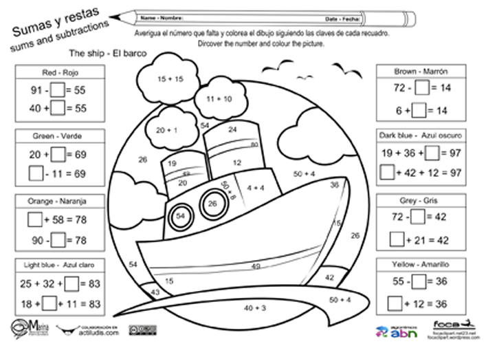 Sumas Y Restas Con Dibujos Para Segundo Grado