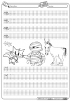 Caligrafia-M-Cuadricula