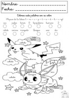 colorea cada palabra con su color letras -l-m 2