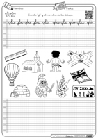 Caligrafia y autodictado en cuadricula trabada Gl