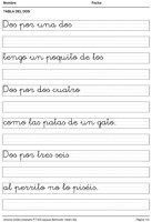 Ejercicios de escritura. Copia