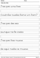 Ejercicios de escritura. Copia