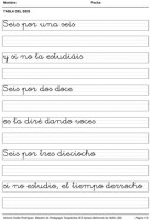 Ejercicios de escritura. Copia