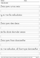 Ejercicios de escritura. Copia