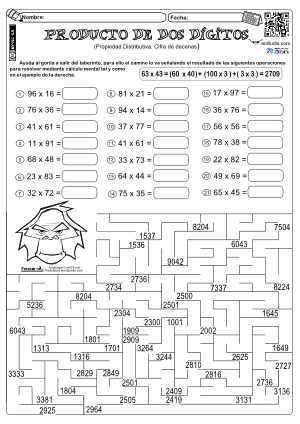Producto Bidígitos por Distributiva con DECENAS 02