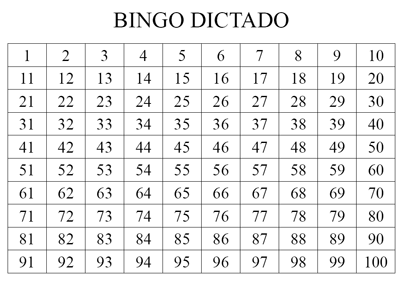 BINGO DICTADO