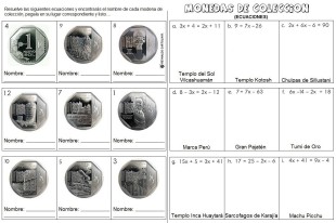 Monedas de coleccion - ecuaciones