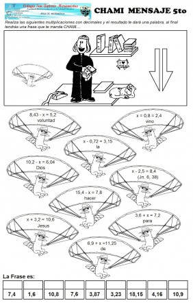 Chami mensaje multiplicaciones decimales