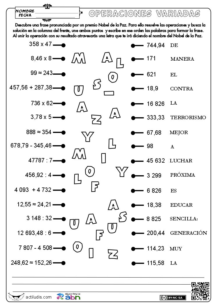 Operaciones Variadas con y sin decimales 02