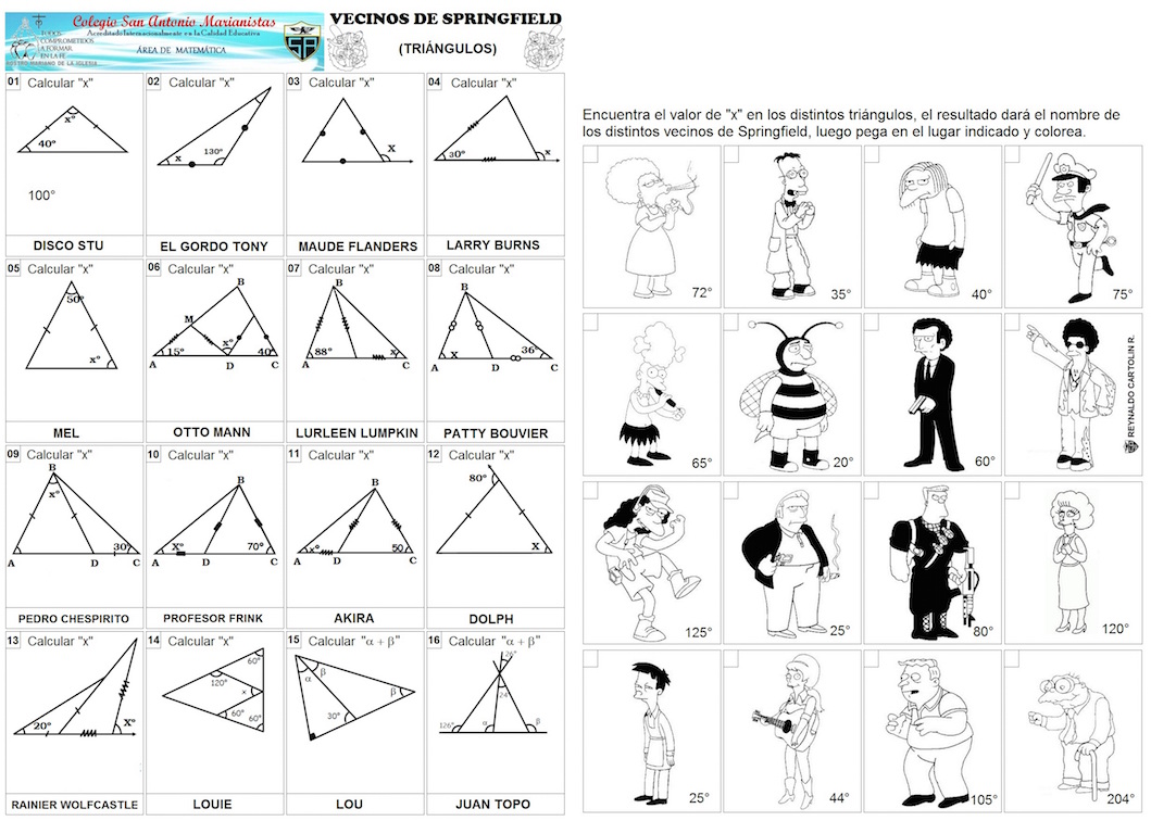 Vecinos de Springfield - triángulos