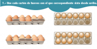 Misma cantidad de huevos