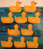 10 patitos de goma COLOR