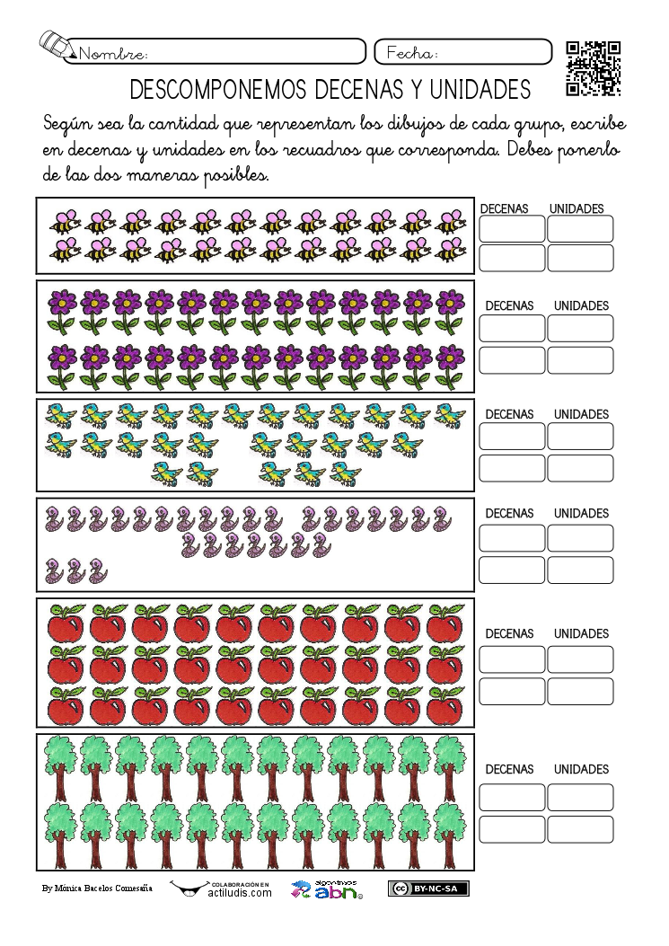 DESCOMPONEMOS DECENAS Y UNIDADES