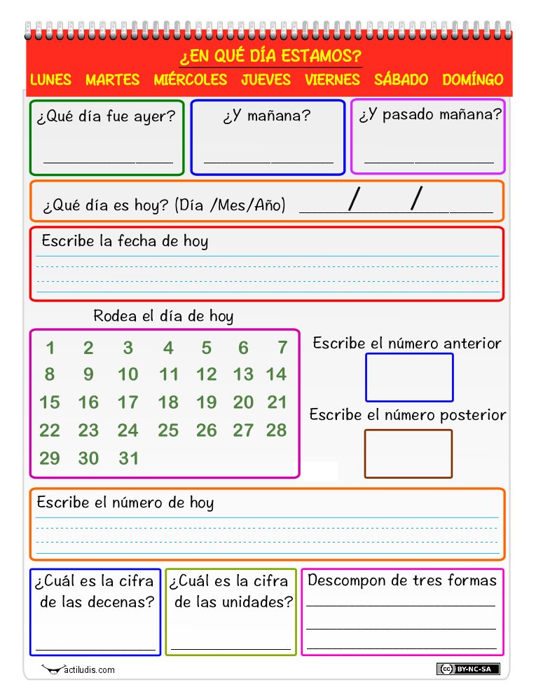 Trabajamos las fecha