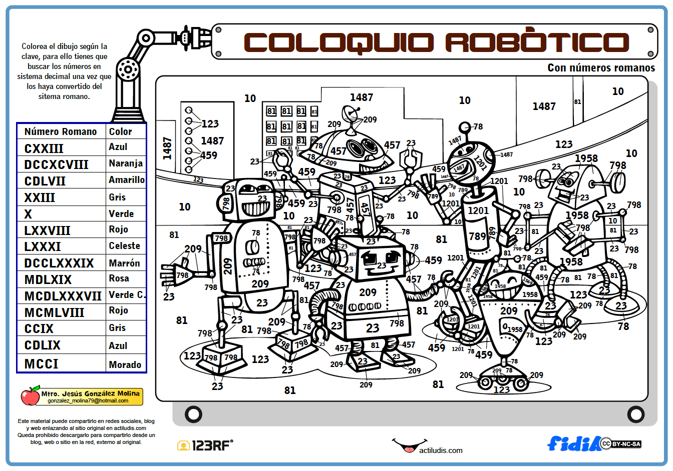 Dibujos Para Colorear Numeros Romanos I Dibujos Para Cortar Y