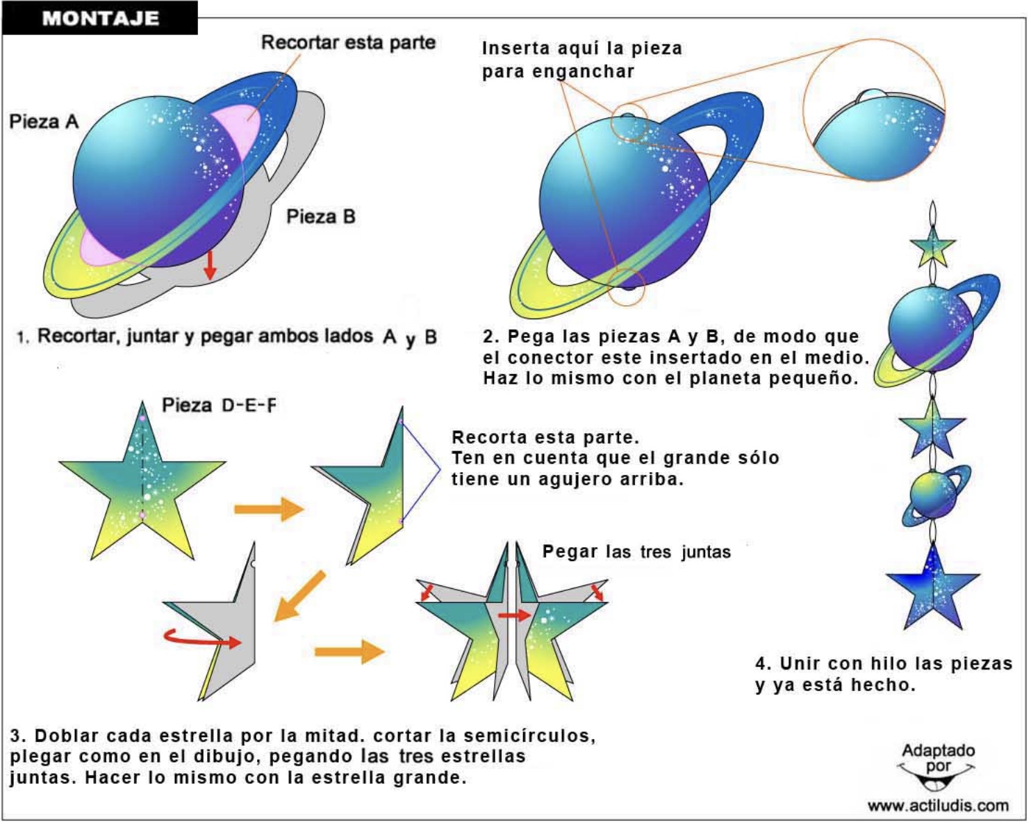 Movil De Estrellas De Papel 4 Grado