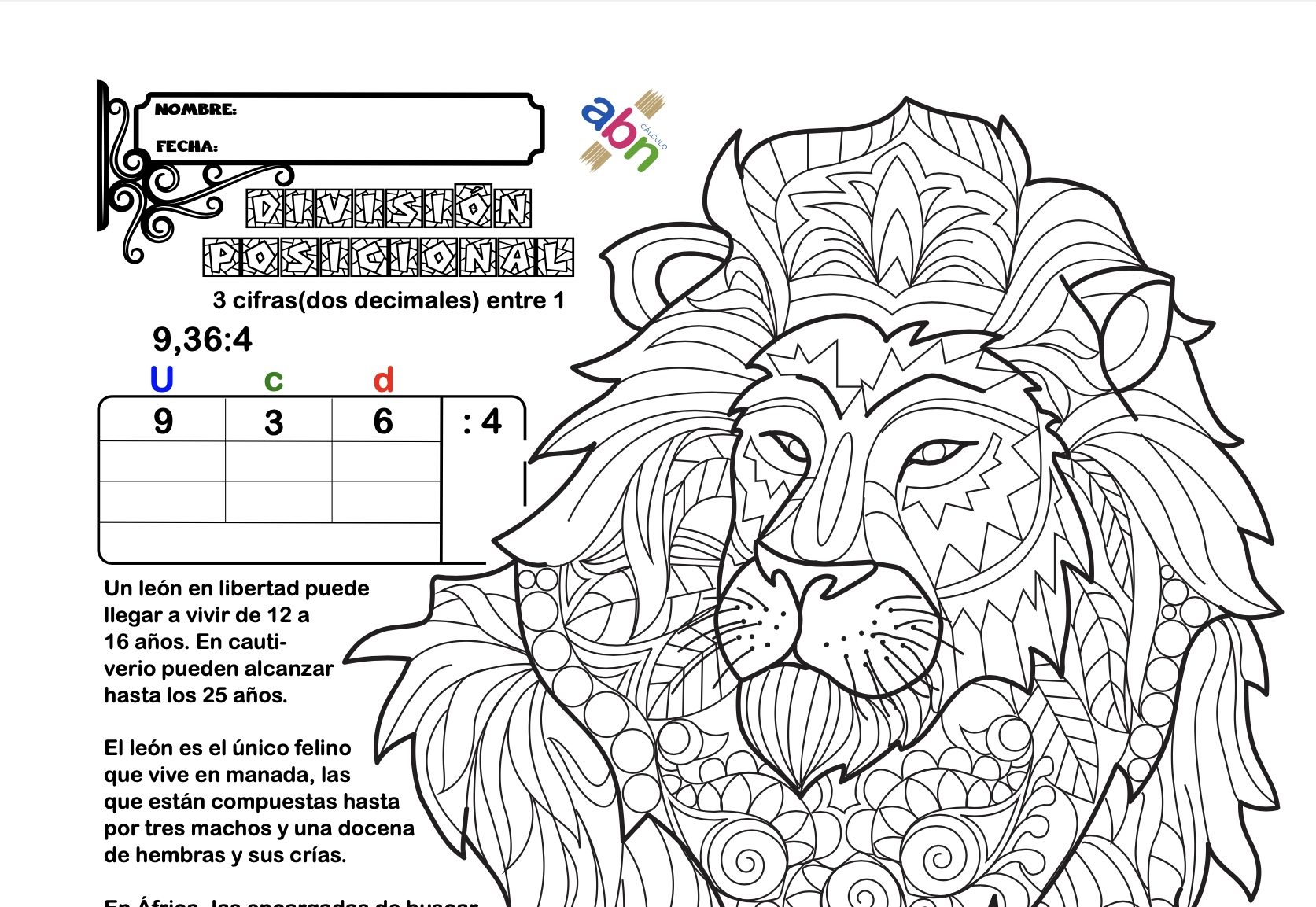 División posicional de Unidades con decimales hasta las centésimas entre  unidades - Actiludis, image size:1673x1153
