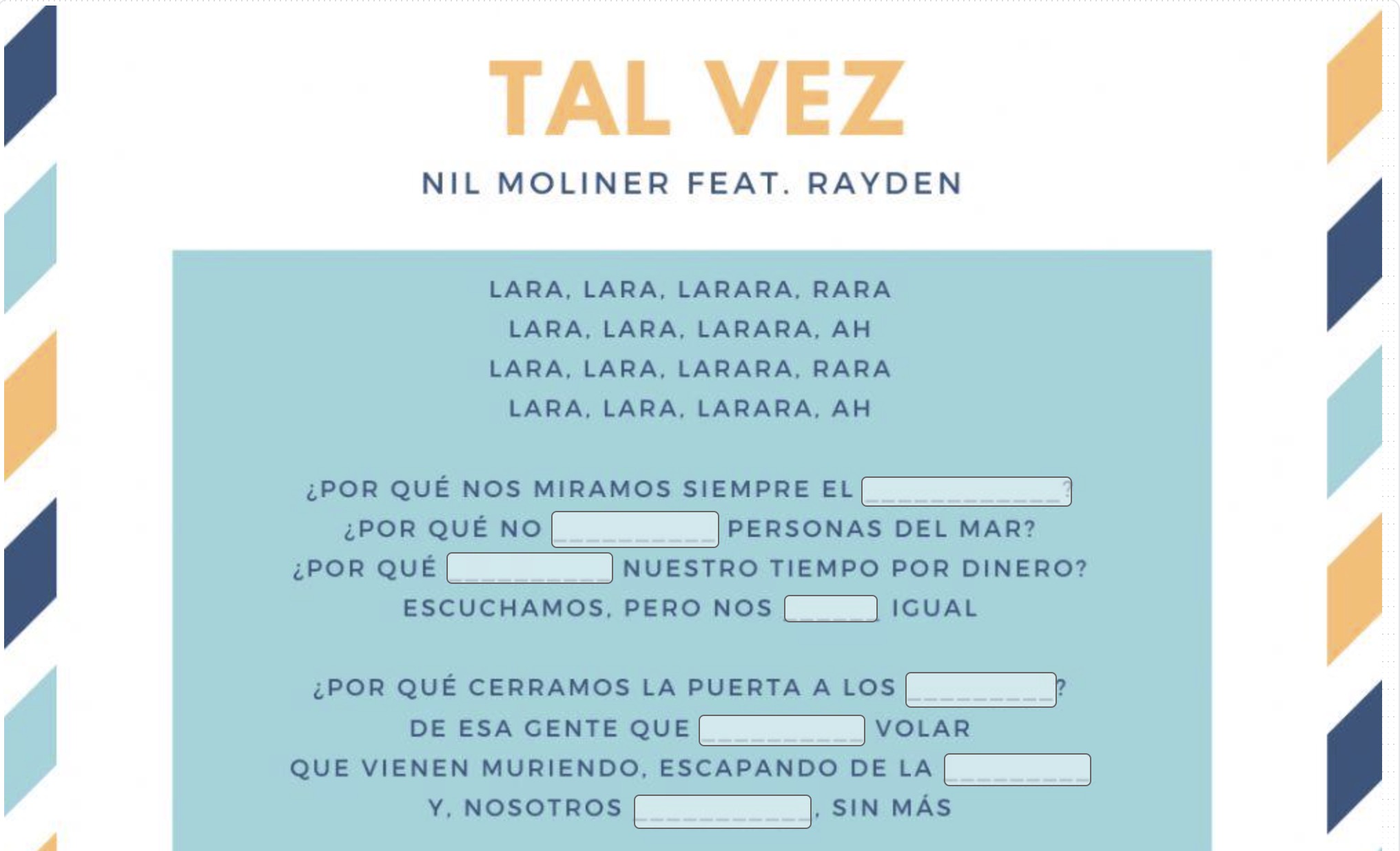 Vídeo "Tal vez" de Nil Moliner, para el día escolar de la Paz y No ...